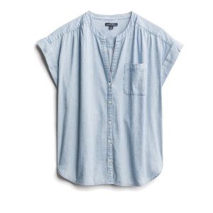 J. Crew Mercantile Short Sleeve Denim Button Down